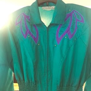 Vintage 1980’s One piece Track Suit Romper